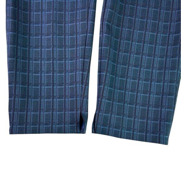 Theory Women’s Pants XL Skinny Leggings Style 170/72Y Blue Grid Stretch Pull-On - Picture 8 of 10